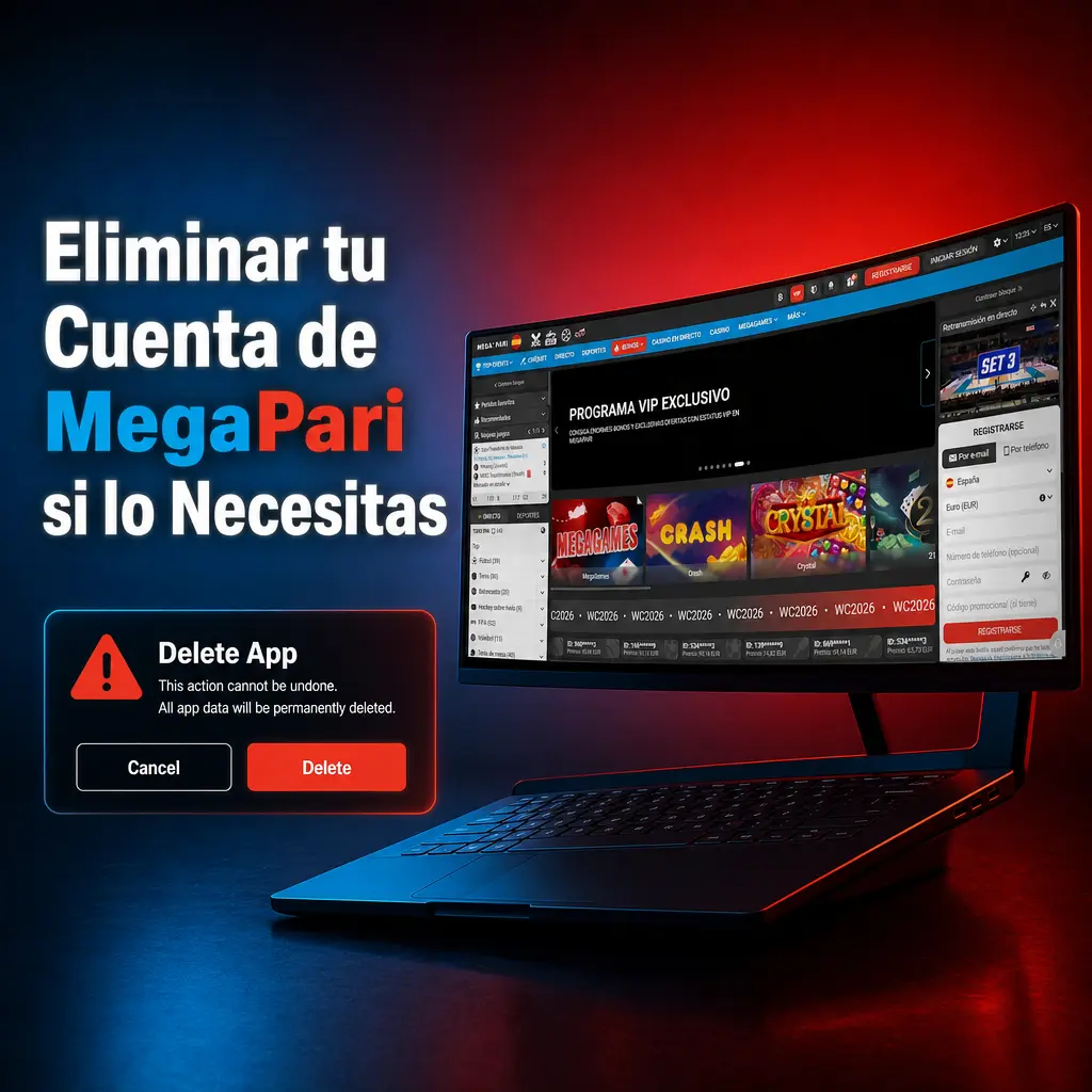 Pasos para eliminar tu cuenta de MegaPari de forma segura y permanente desde la configuración