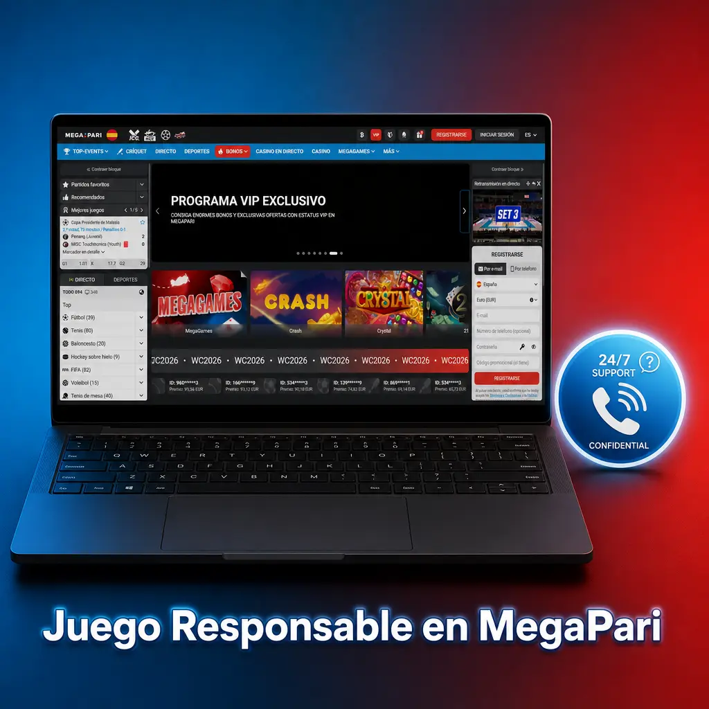 Herramientas de juego responsable en MegaPari España: límites, autoexclusión y recursos de ayuda