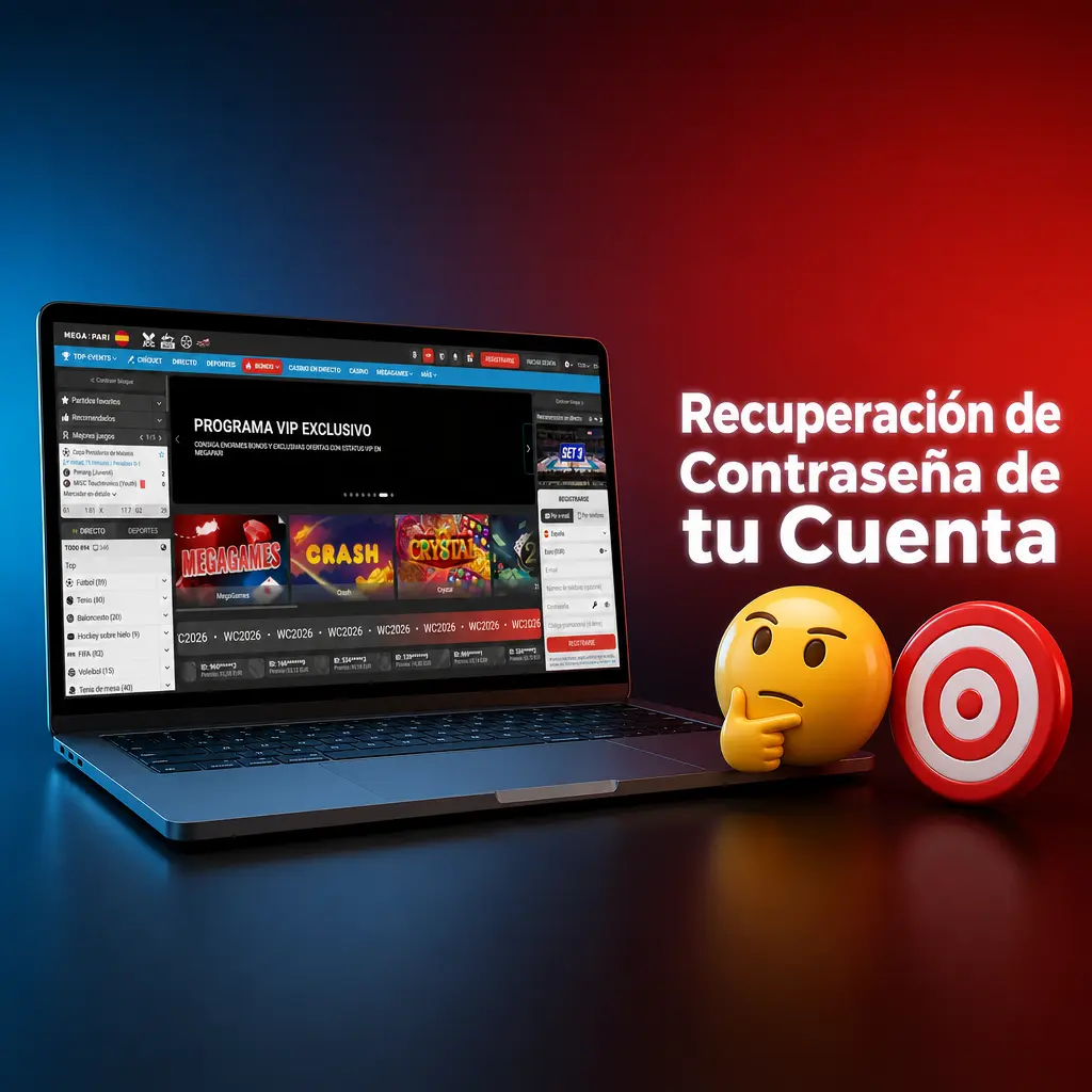 Recuperación de contraseña en MegaPari mediante correo electrónico o teléfono en menos de 5 minutos